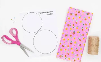 Easy Fabric Butterflies Tutorial for Kids fabric butterflies kids craft instruction image 1