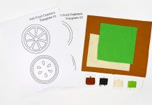 Easy Felt Fruit Coasters Tutorial for Kids felt fruit coasters kids craft instruction image 1
