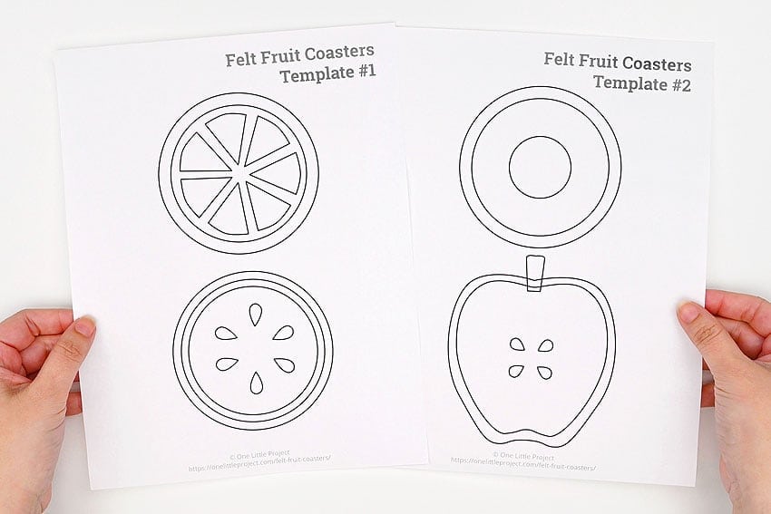 felt fruit coasters kids craft instruction image 2