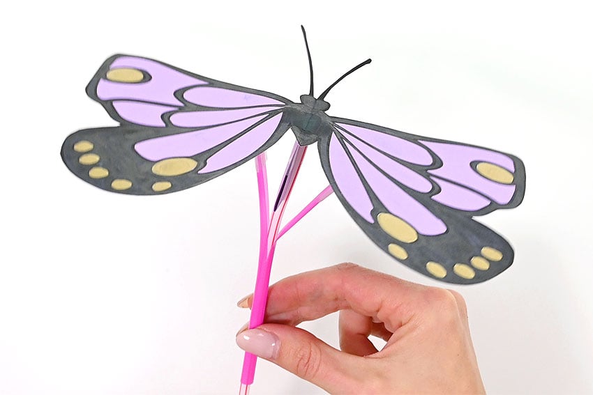 flapping butterfly kids craft instruction image 19