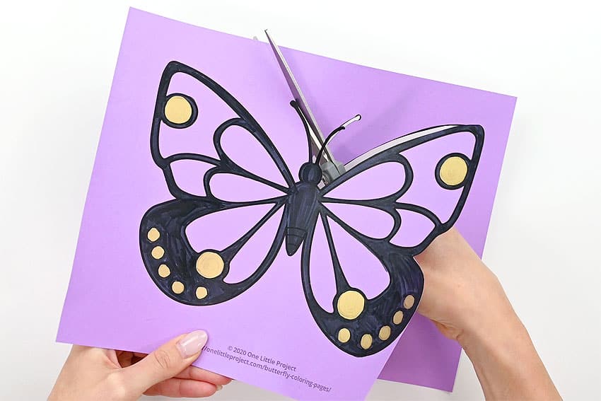 flapping butterfly kids craft instruction image 4