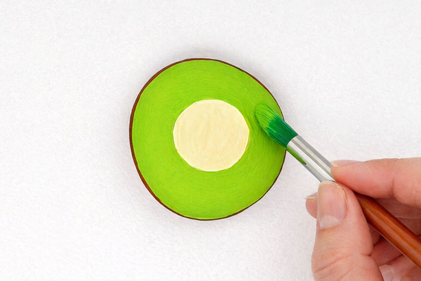 fruit and vegetable painted rocks kids craft instruction image 11