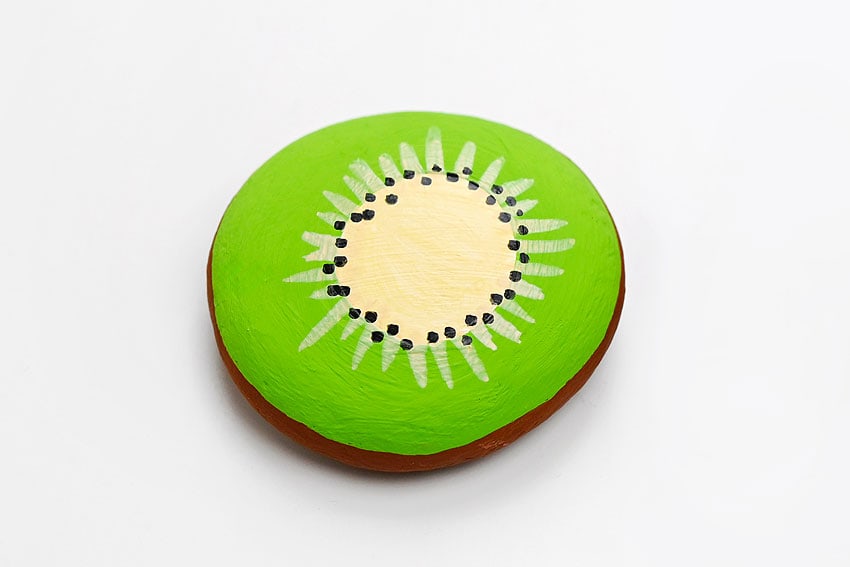 fruit and vegetable painted rocks kids craft instruction image 14