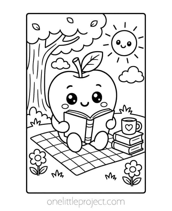 fruit coloring pages kids craft instruction image 1