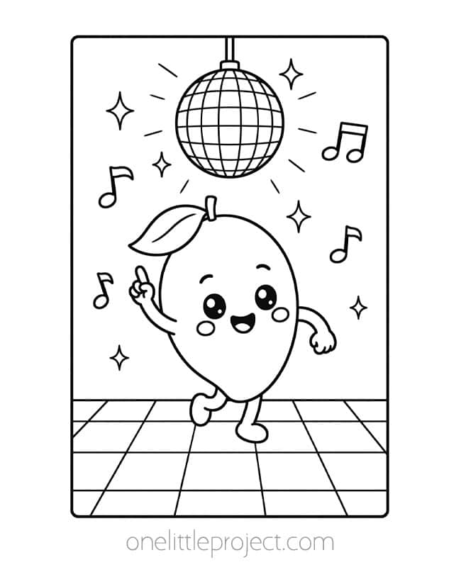 fruit coloring pages kids craft instruction image 13