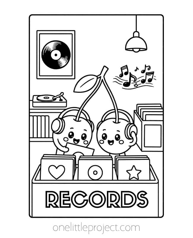 fruit coloring pages kids craft instruction image 2