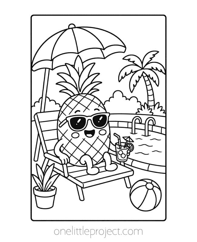 fruit coloring pages kids craft instruction image 3