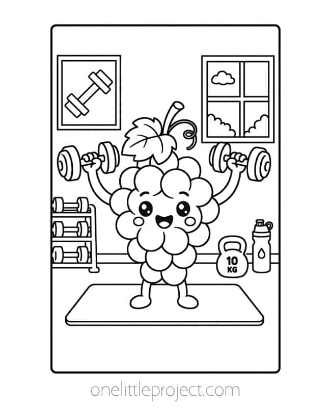 fruit coloring pages kids craft instruction image 4