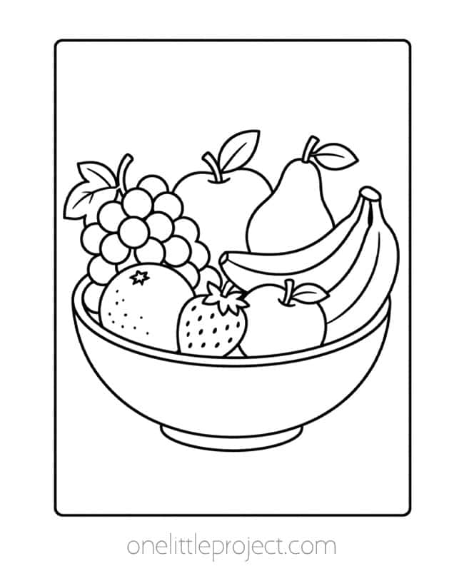fruit coloring pages kids craft instruction image 5