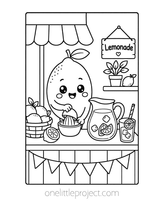 fruit coloring pages kids craft instruction image 6