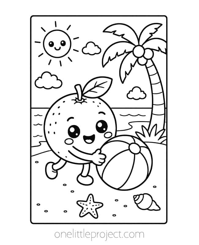 fruit coloring pages kids craft instruction image 8
