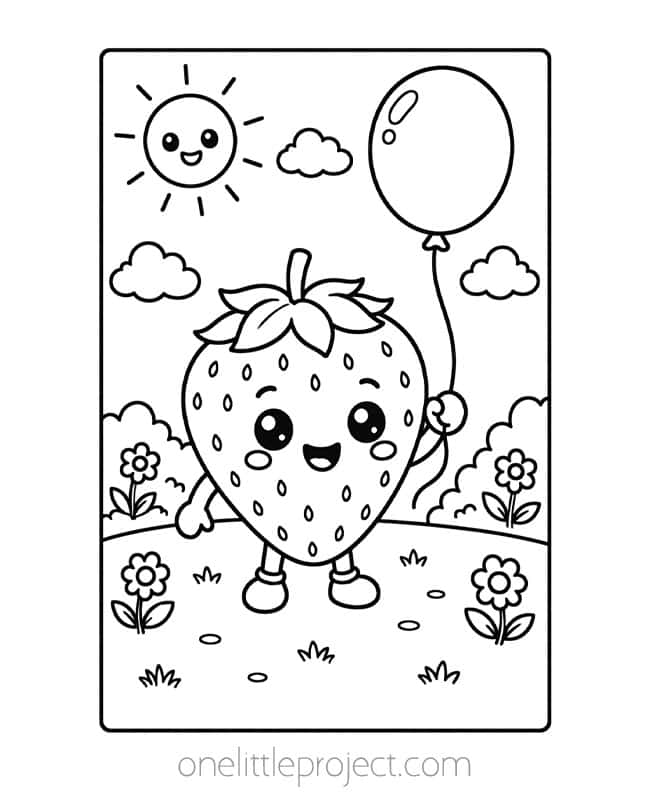 fruit coloring pages kids craft instruction image 9
