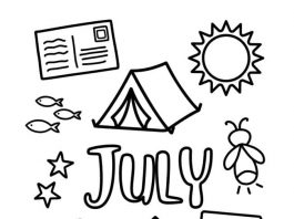 Easy July Coloring Pages Tutorial for Kids july coloring pages kids craft instruction image 1