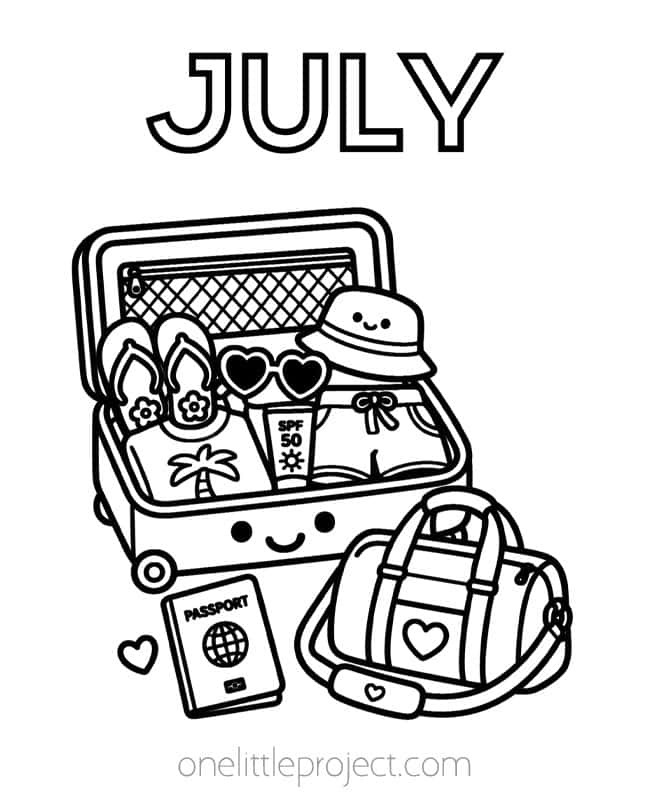 july coloring pages kids craft instruction image 13