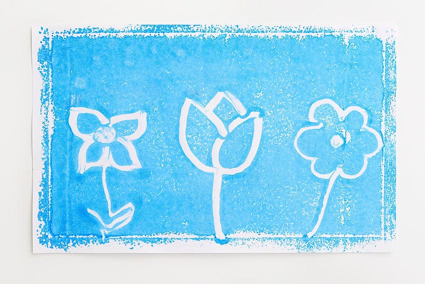monoprinting kids craft instruction image 13