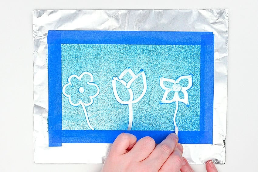 monoprinting kids craft instruction image 9