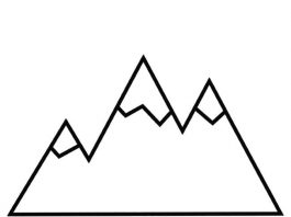 Easy Mountain Outline Tutorial for Kids mountain outline kids craft instruction image 1
