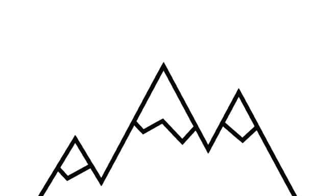 Easy Mountain Outline Tutorial for Kids mountain outline kids craft instruction image 1