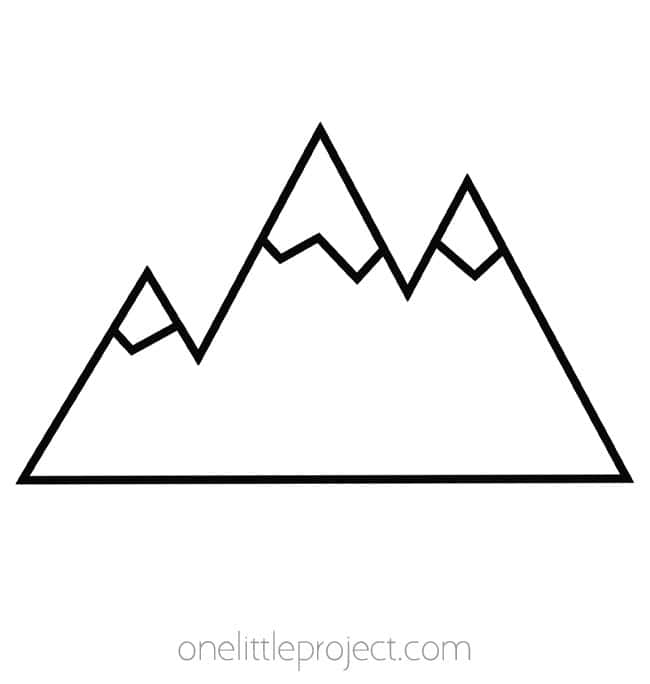 mountain outline kids craft instruction image 1