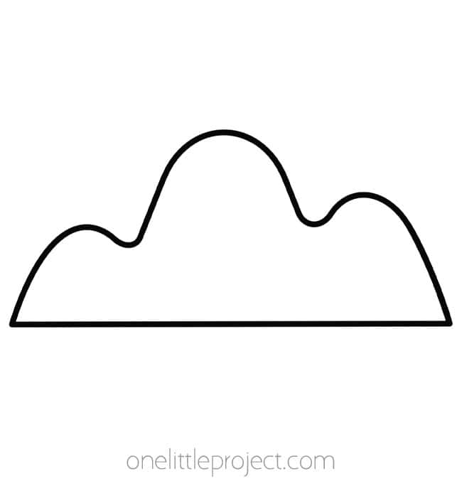 mountain outline kids craft instruction image 2
