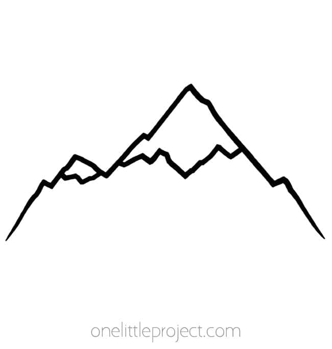 mountain outline kids craft instruction image 3