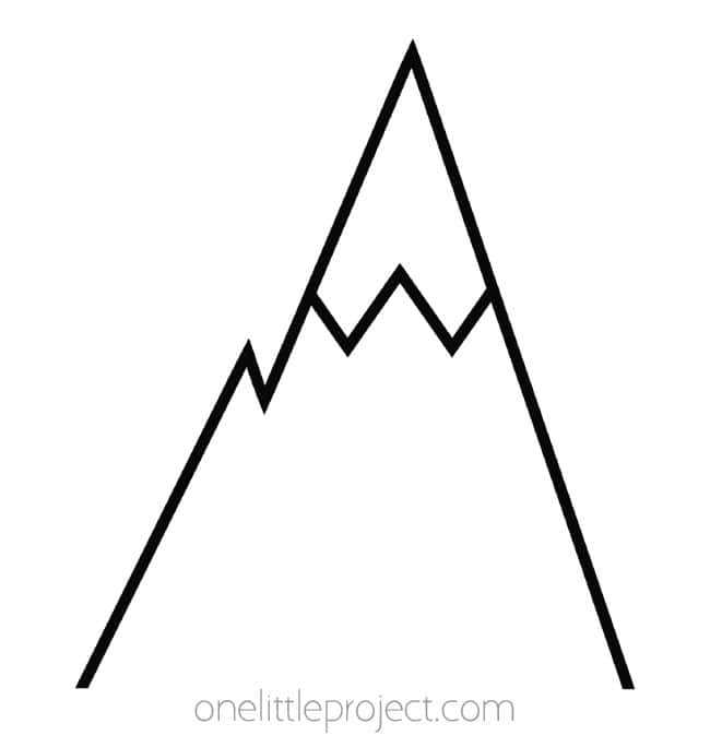 mountain outline kids craft instruction image 4