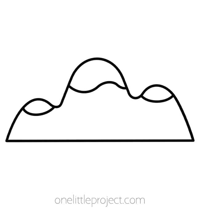 mountain outline kids craft instruction image 5
