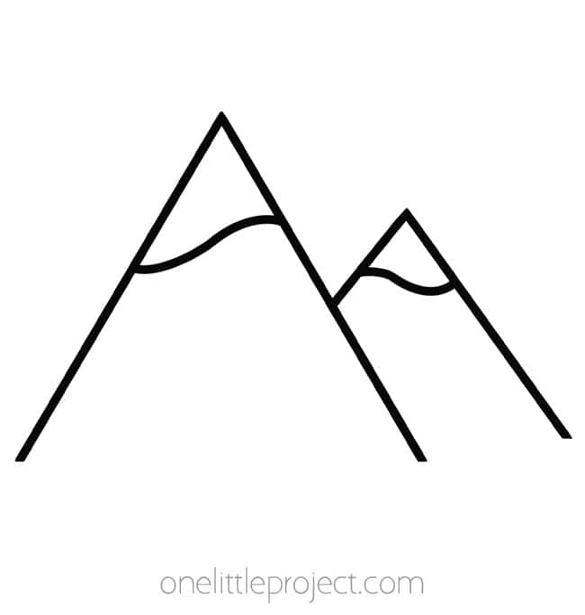 mountain outline kids craft instruction image 6
