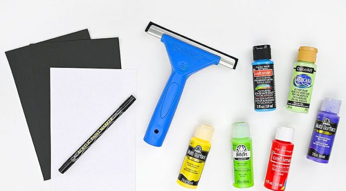 Easy Northern Lights Squeegee Painting Tutorial for Kids northern lights squeegee painting painting craft instruction image 1