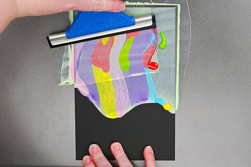 northern lights squeegee painting painting craft instruction image 16