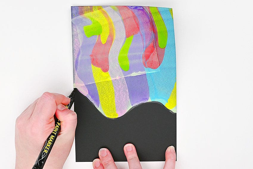 northern lights squeegee painting painting craft instruction image 17