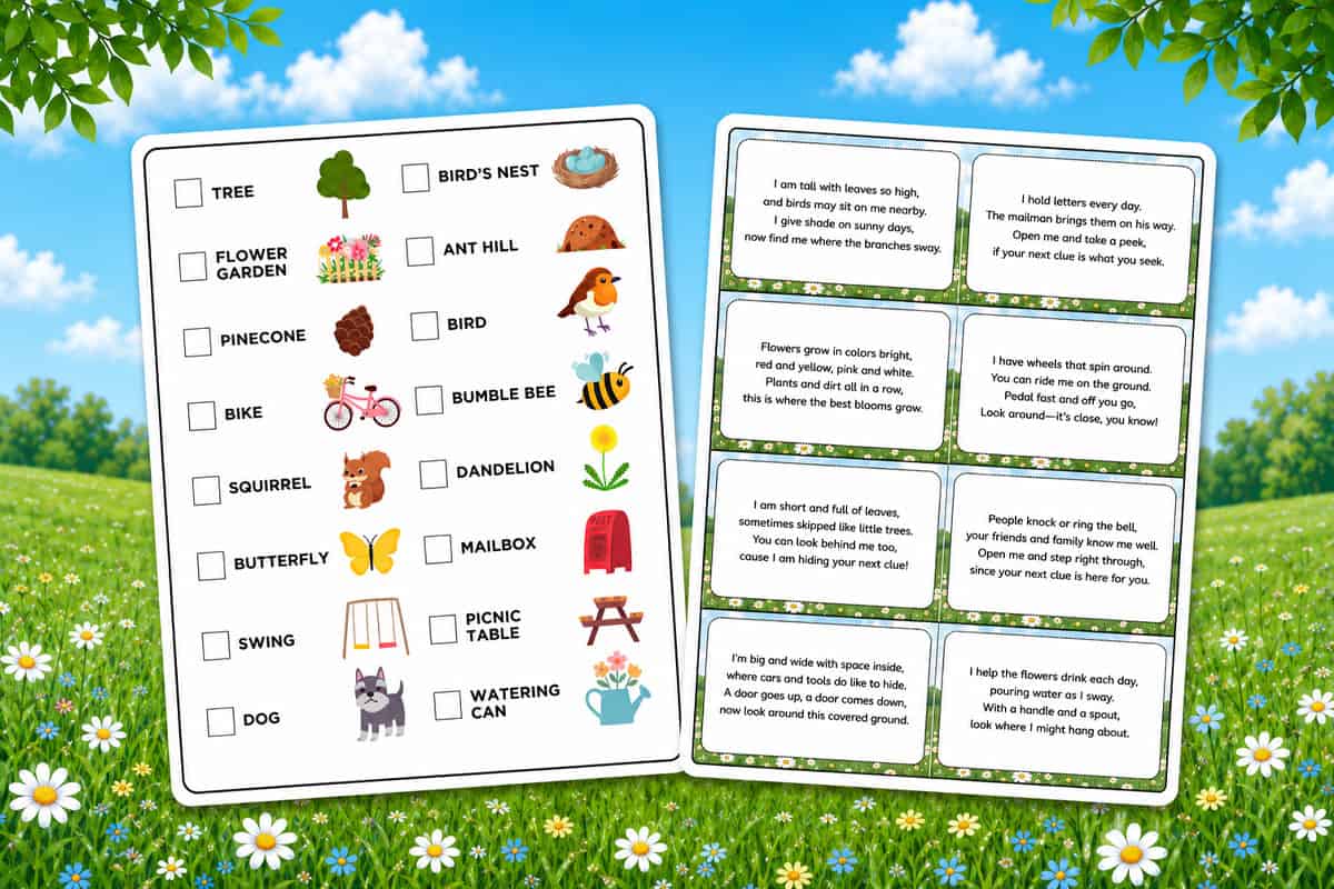 outdoor scavenger hunt kids craft instruction image 2