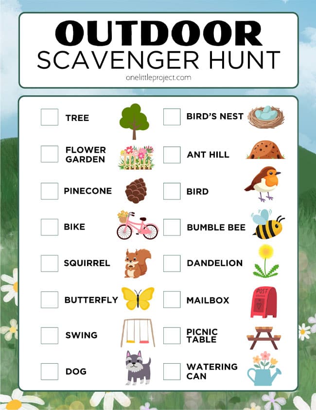 outdoor scavenger hunt kids craft instruction image 3