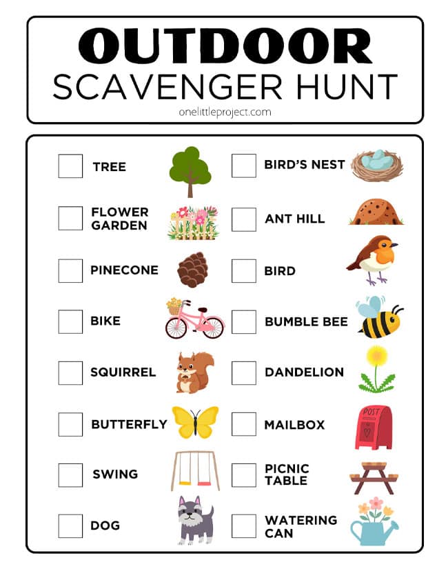 outdoor scavenger hunt kids craft instruction image 4