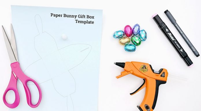 Easy Paper Bunny Gift Box Tutorial for Kids paper bunny gift box paper craft instruction image 1