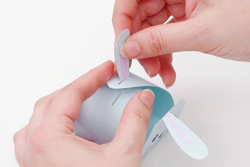 paper bunny gift box paper craft instruction image 11