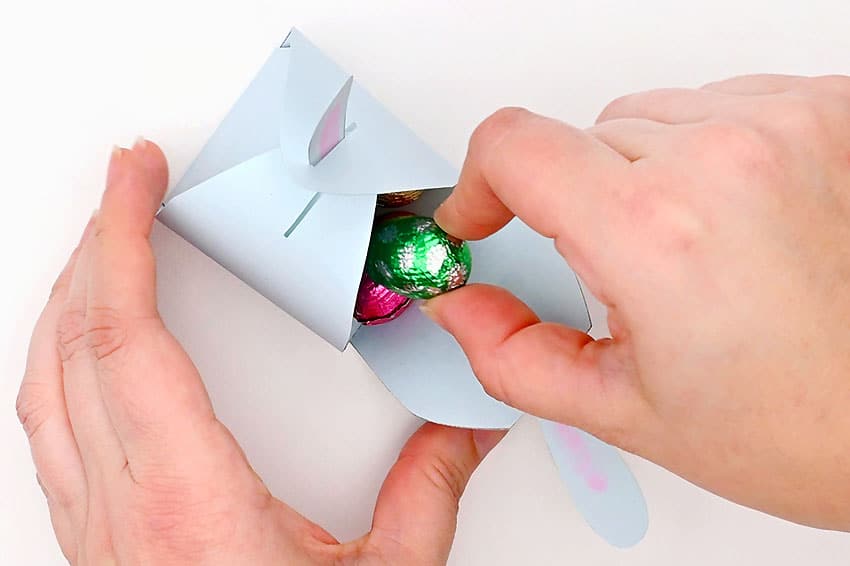 paper bunny gift box paper craft instruction image 12