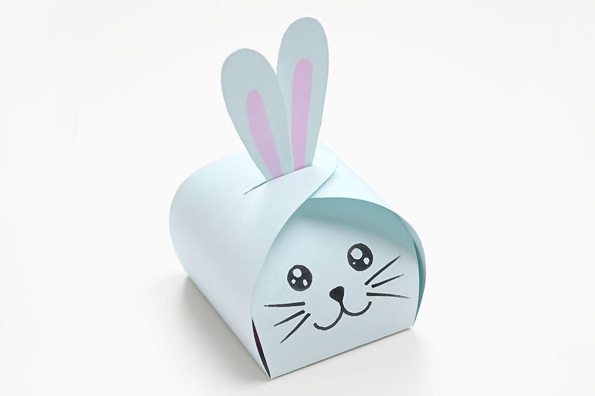 paper bunny gift box paper craft instruction image 17