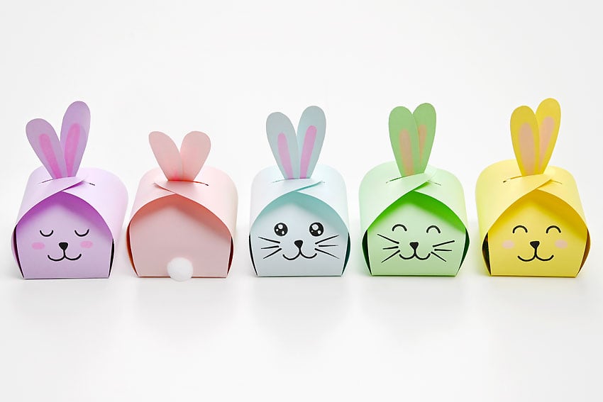 paper bunny gift box paper craft instruction image 18
