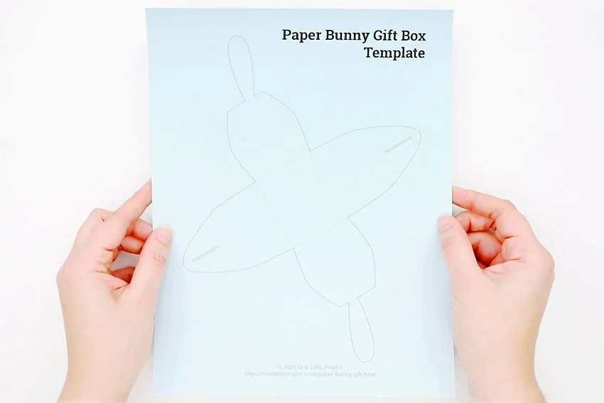 paper bunny gift box paper craft instruction image 2