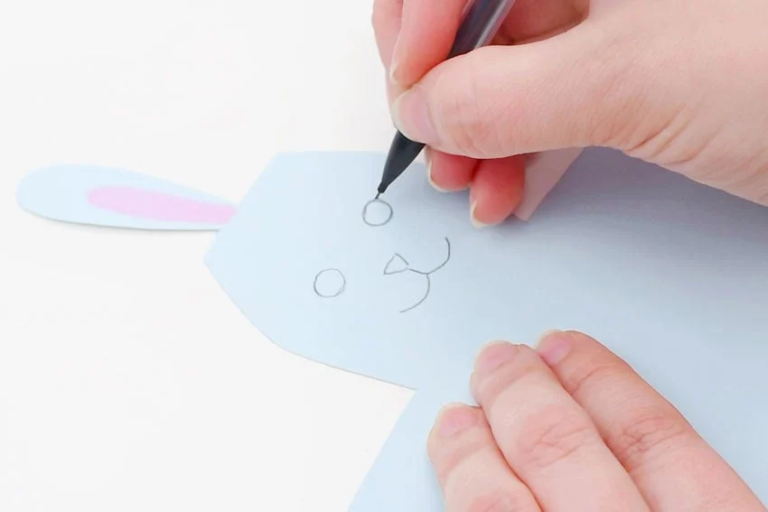 paper bunny gift box paper craft instruction image 5