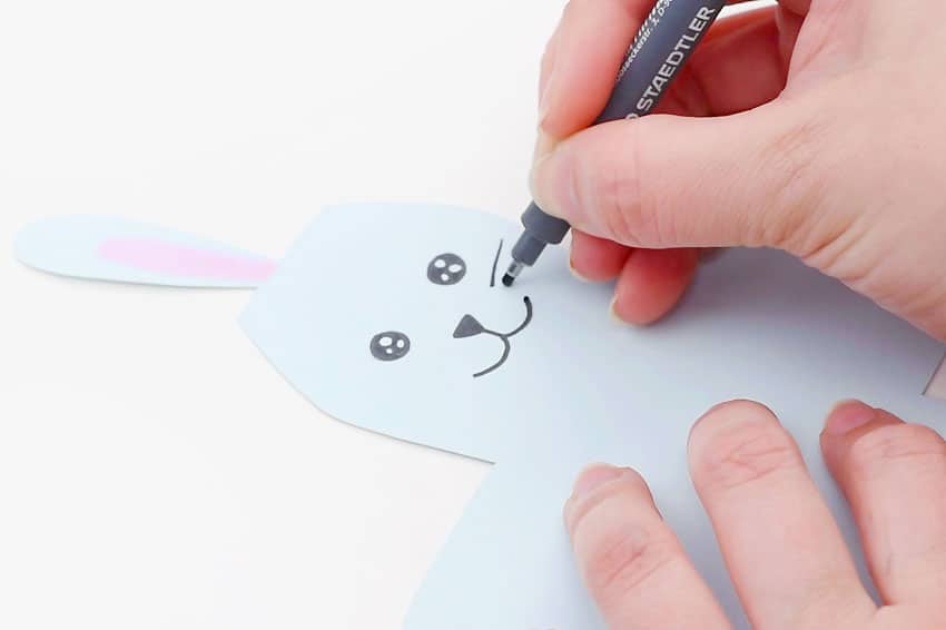 paper bunny gift box paper craft instruction image 6