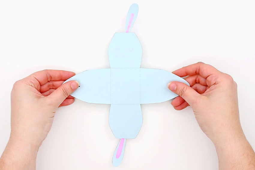 paper bunny gift box paper craft instruction image 7
