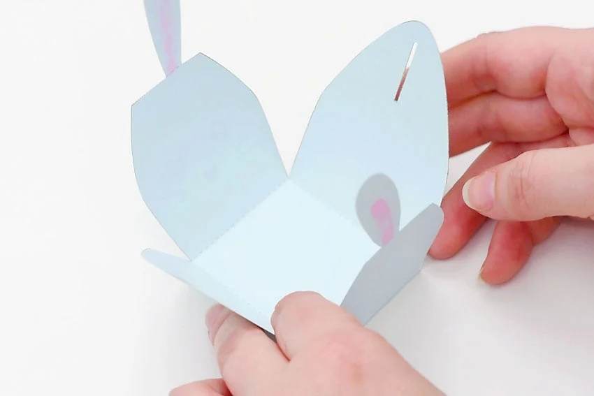 paper bunny gift box paper craft instruction image 8