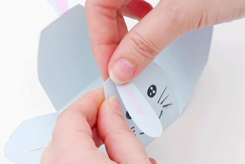 paper bunny gift box paper craft instruction image 9
