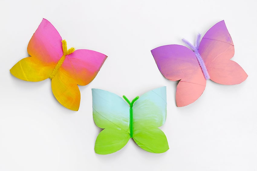 paper roll butterfly paper craft instruction image 15