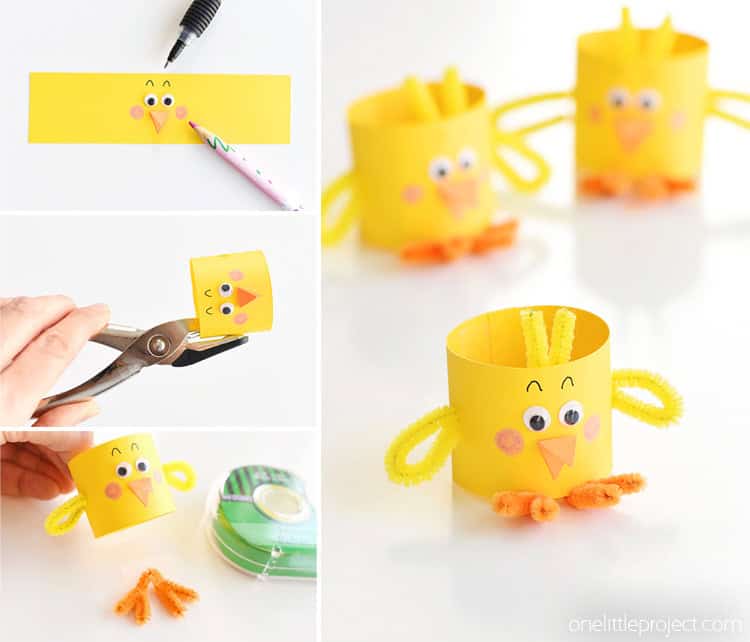 paper roll chicks paper craft instruction image 17