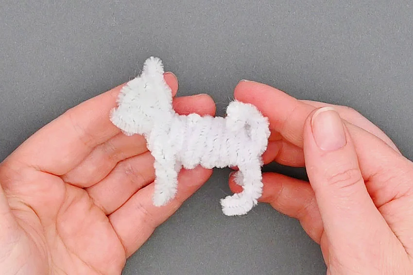 pipe cleaner dog kids craft instruction image 18