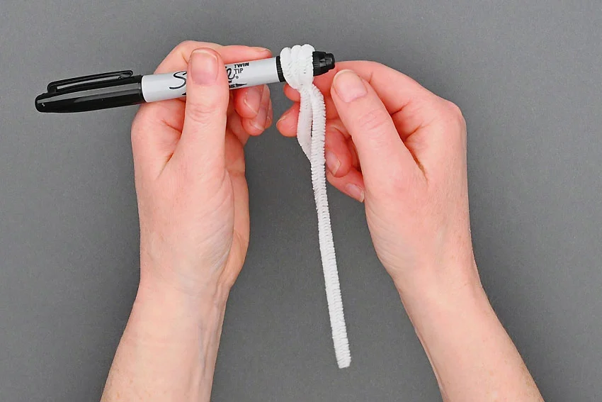 pipe cleaner dog kids craft instruction image 2