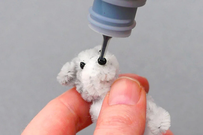 pipe cleaner dog kids craft instruction image 22